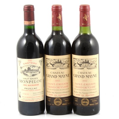Lot 267 - Three bottles of French vintage red wine
