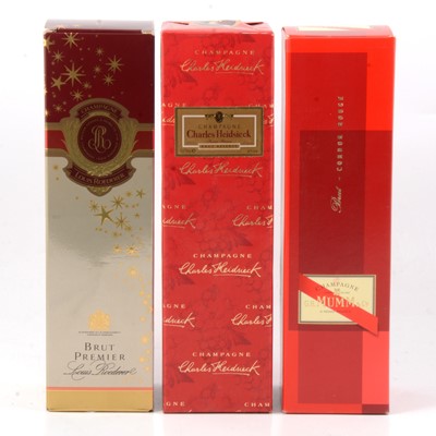 Lot 225 - Three bottles of Champagne in presentation cartons.