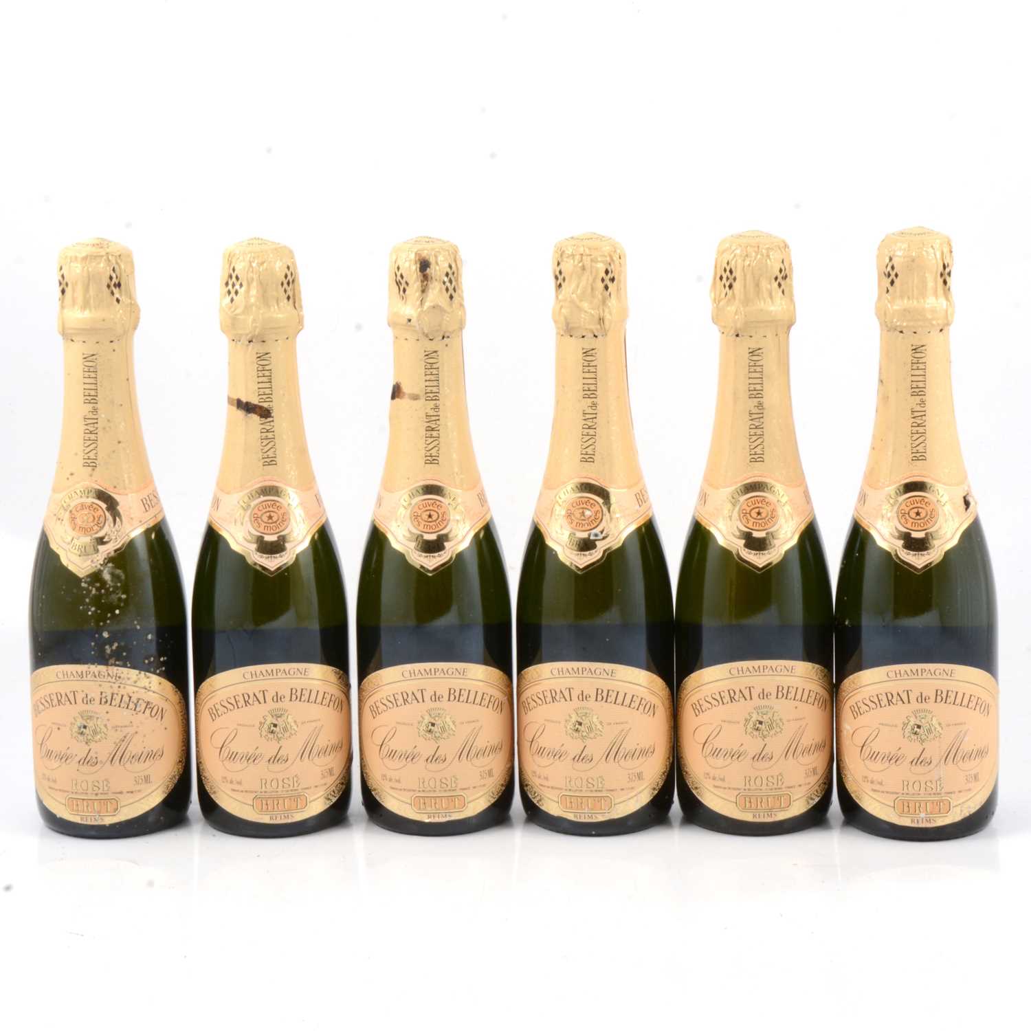 Lot 224 - Besserat de Bellefon, Cuvee des Moines, Brut Rose, 6 half bottles.