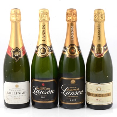 Lot 230 - Four bottles of NV Champagne, various houses