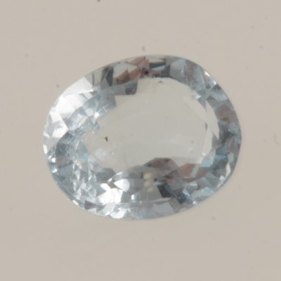 Lot 299 - Loose oval mixed cut aquamarine.