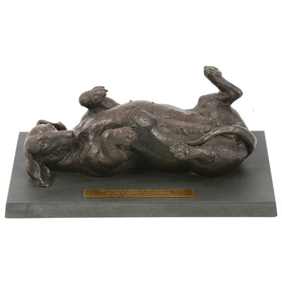 Lot 110 - Limited edition sculpture of a Dachshund 'Boo', patinated cast resin