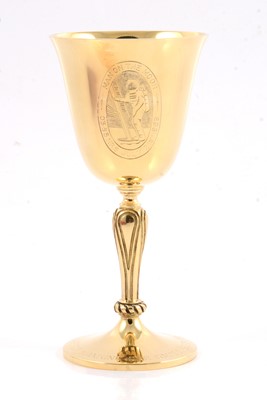 Lot 131 - 18ct gold goblet