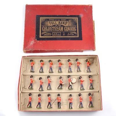 Lot 211 - Britains painted lead figures set, Full Band of the Coldstream Guards no.37