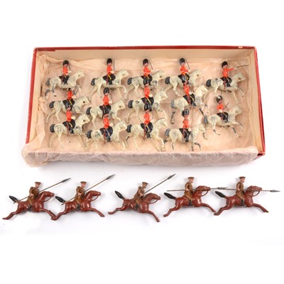 Lot 214 - Britains and others loose figures on horse-back.