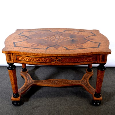 Lot 260 - German burr elm and mixed wood centre table