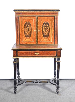 Lot 483 - Napoleon III style yew wood, marquetry and gilt metal bonheur de jour