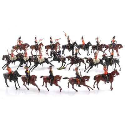 Lot 249 - Britains lead-painted figures, nineteen various cavalry from different regiments, all loose