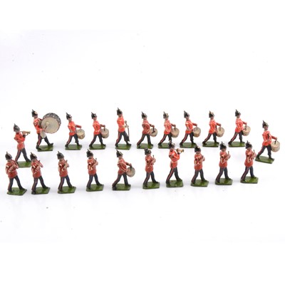 Lot 218 - Britains lead-painted military band figures, comprising of twenty-one figures