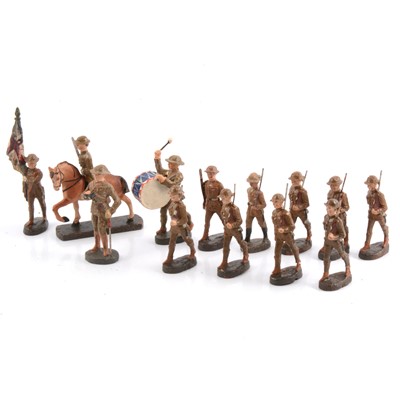 Lot 252 - Hausser Elastolin WW1 model British soldiers