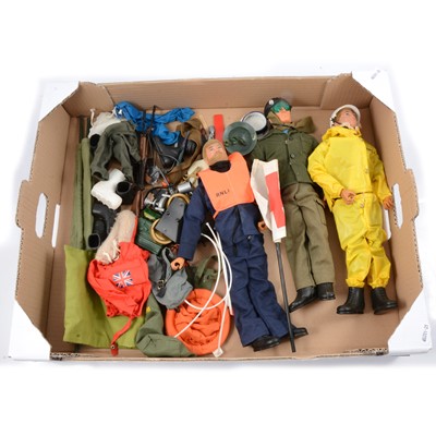 Lot 188 - Action Man by Palitoy, a quantity to include three early action figures