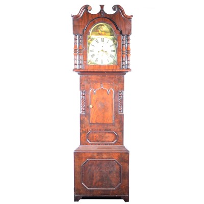 Lot 554 - Victorian north country mahogany longcase clock