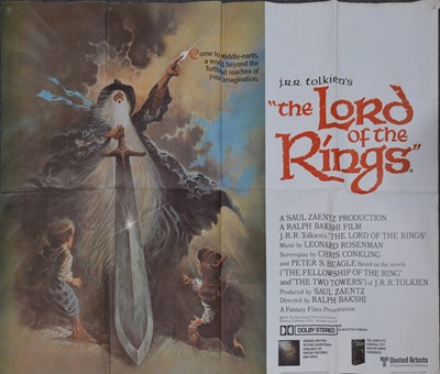 Lot 129 - Two UK quad film posters, The Lord of the Rings (1978) and The Charge of the Light Brigade (1968)