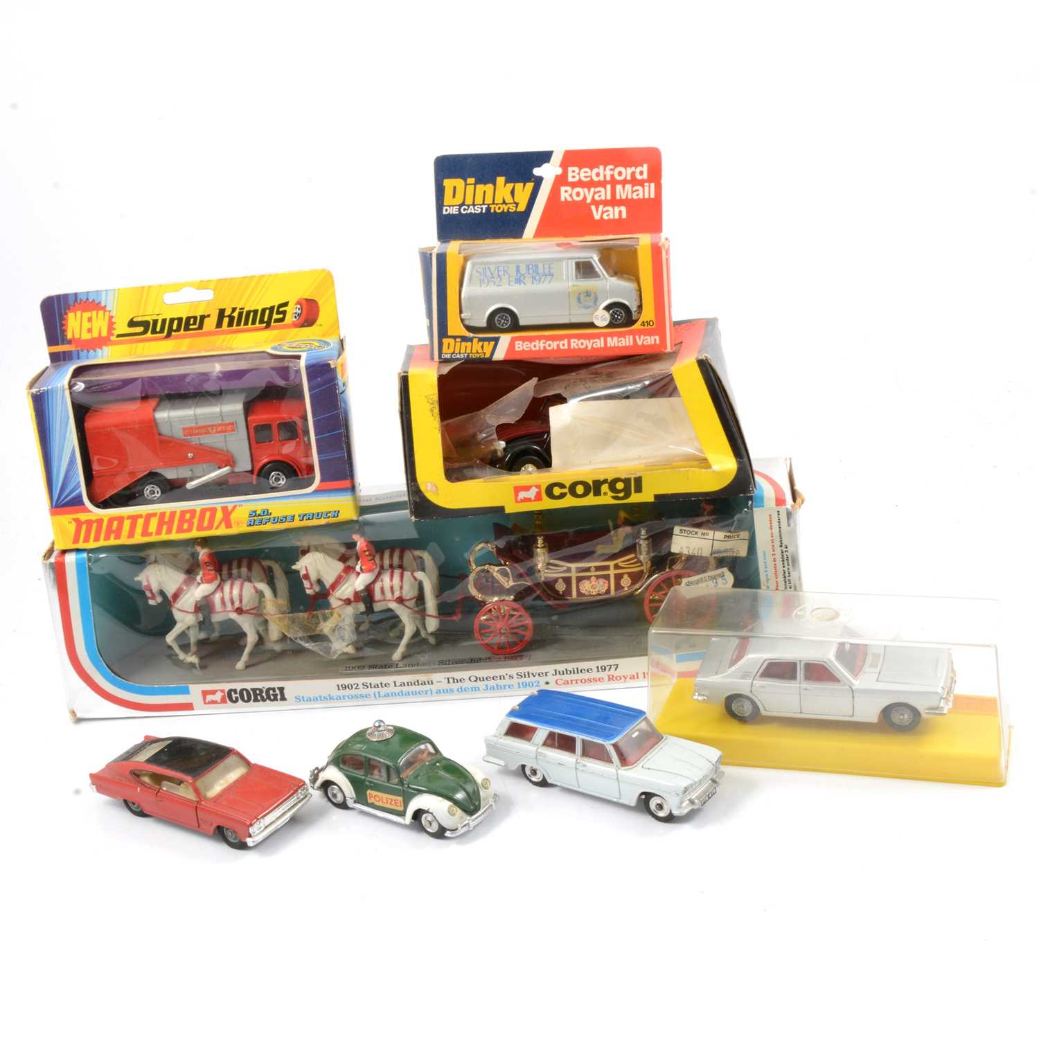 Lot 111 - Die-cast models, boxed and loose examples including Dinky Toys no.164 Ford Zodiak Mk40