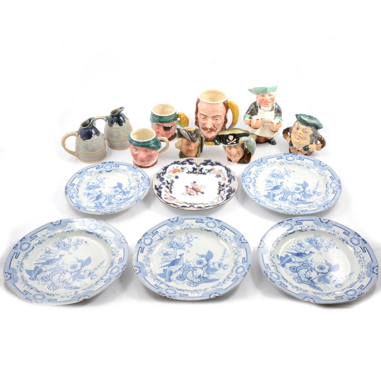 Lot 39 - Collection of Toby jugs and plates