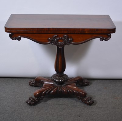 Lot 299 - William IV mahogany card table