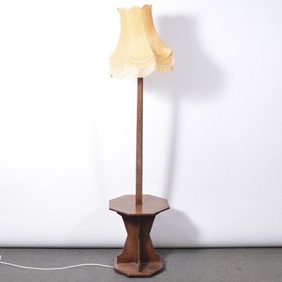 Lot 567 - Mahogany standard lamp / occasional table