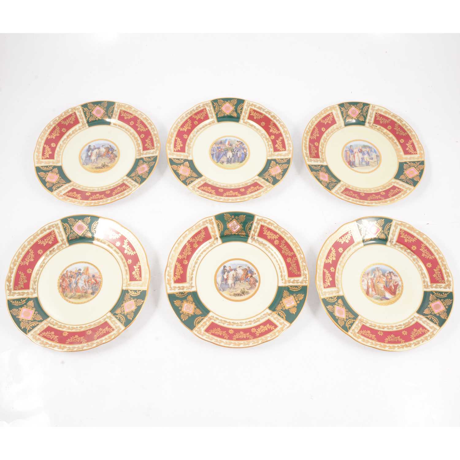 Lot 49 - Set of six Vienna style porcelain cabinet plates