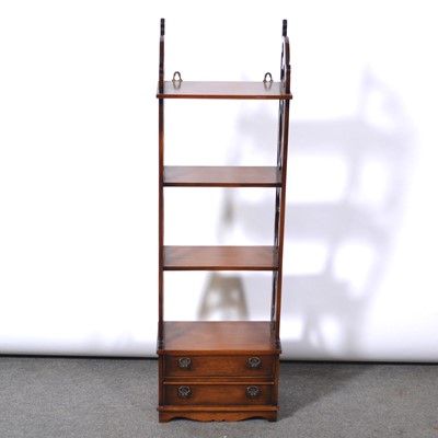 Lot 343 - Reproduction Chippendale style mahogany shelves, and a corner shelf