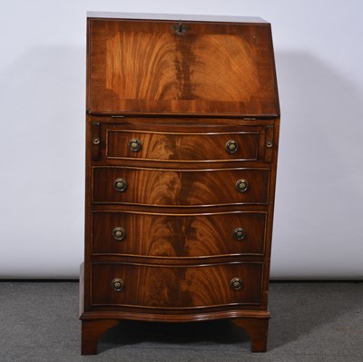 Lot 301 - Reproduction mahogany bureau, of small size