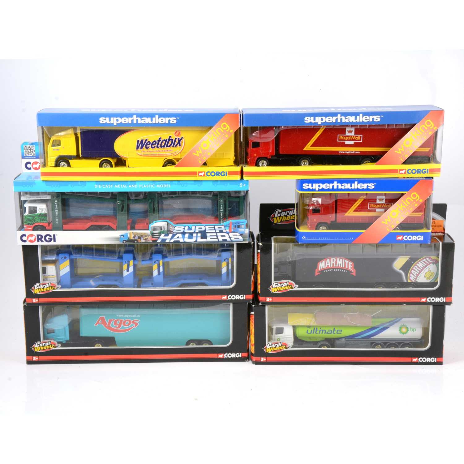 Lot 155 - Eight Corgi Super Haulers and Corgi Wheelz series lorries.