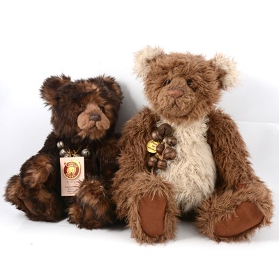 Lot 239 - Two Charlie Teddy Bears, Snuggle and Zak.