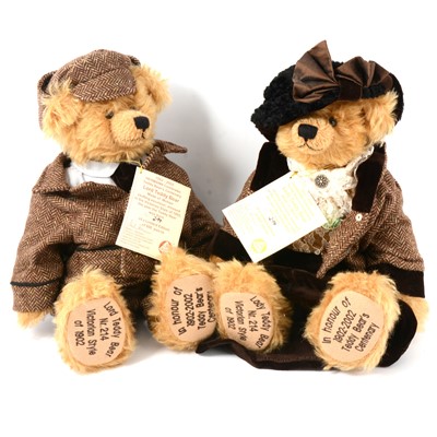 Lot 247 - Hermann-Spielwaren mohair teddy bears, Lord and Lady Teddy Bear