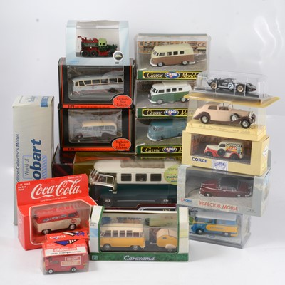 Lot 179 - Modern die-cast models and vehicles, including 1:18 scale Road Signature 1962 Volkswagen Microbus