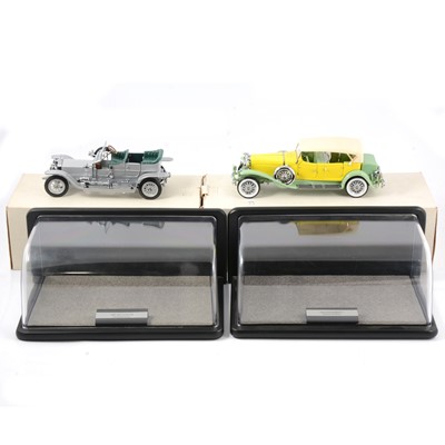 Lot 178 - Franklin Mint 1:24 scale models, Rolls Royce The Silver Ghost and Dusenberg J