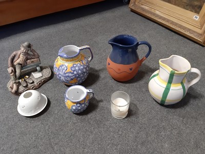 Lot 53 - Two boxes of jugs, vases, animal figures, etc