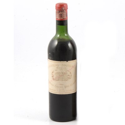 Lot 273 - Ch Margaux, Margaux, 1961, 1 bottle.
