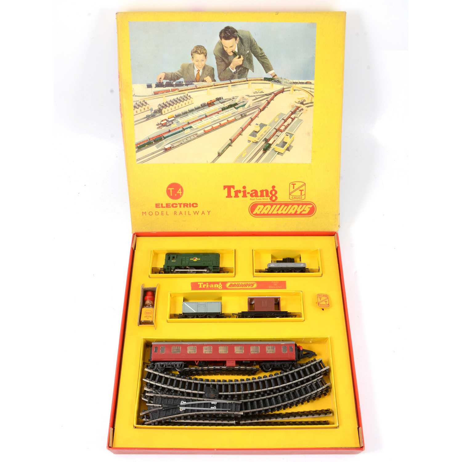 Tt Set Tri-ang TT gauge model railway set, T4 electric set with T95 diesel ...