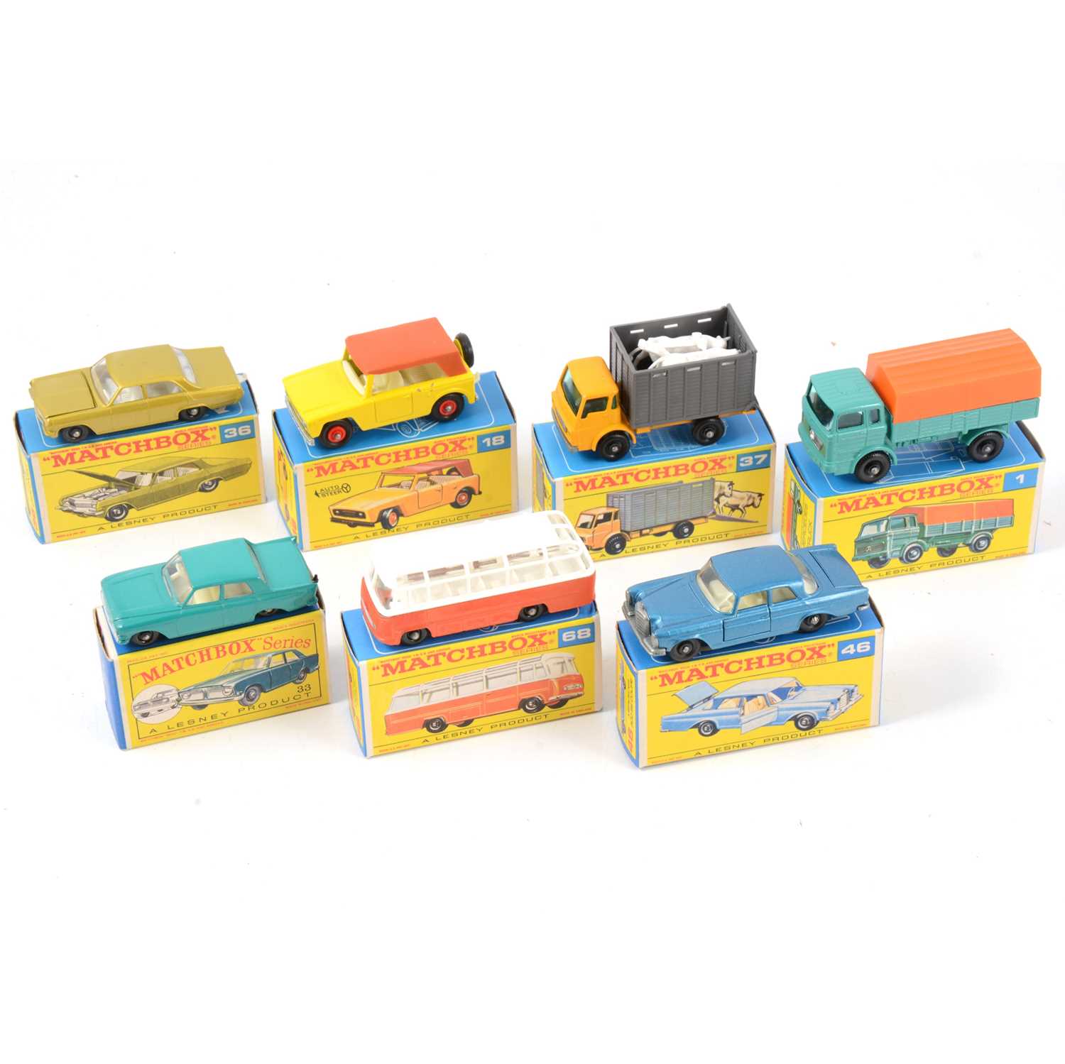 Lesney Lot 128 - Matchbox Lesney die-cast models; seven