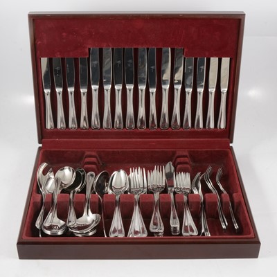Lot 105 - CATALOGUE AMENDMENT Stainless steel canteen of Viners cutlery