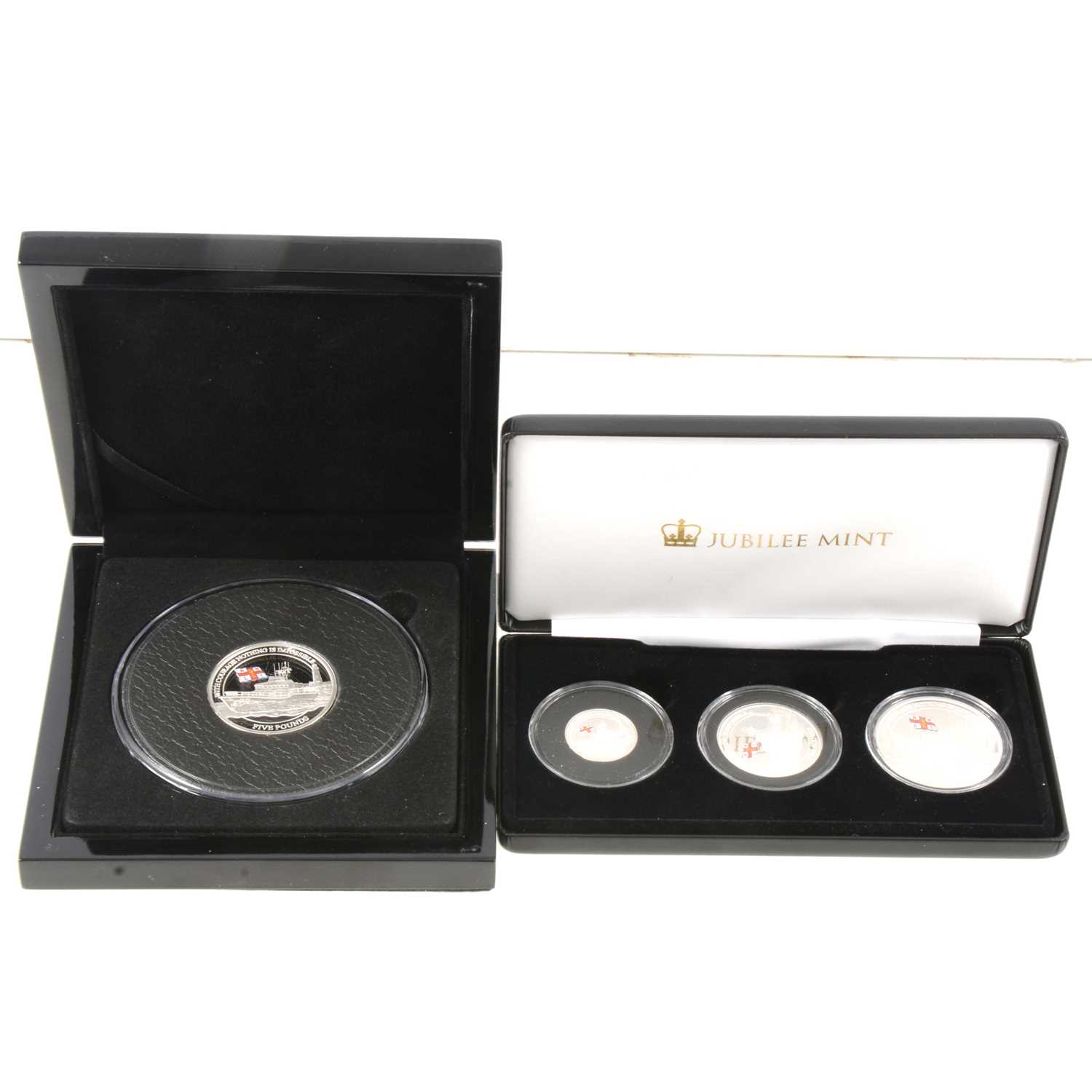 Lot 137 - Royal National Lifeboat Institution - two silver proof coin sets