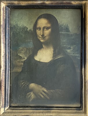 Lot 332 - After Leonardo de Vinci, The Mona Lisa, La Gioconda print in an ornate frame