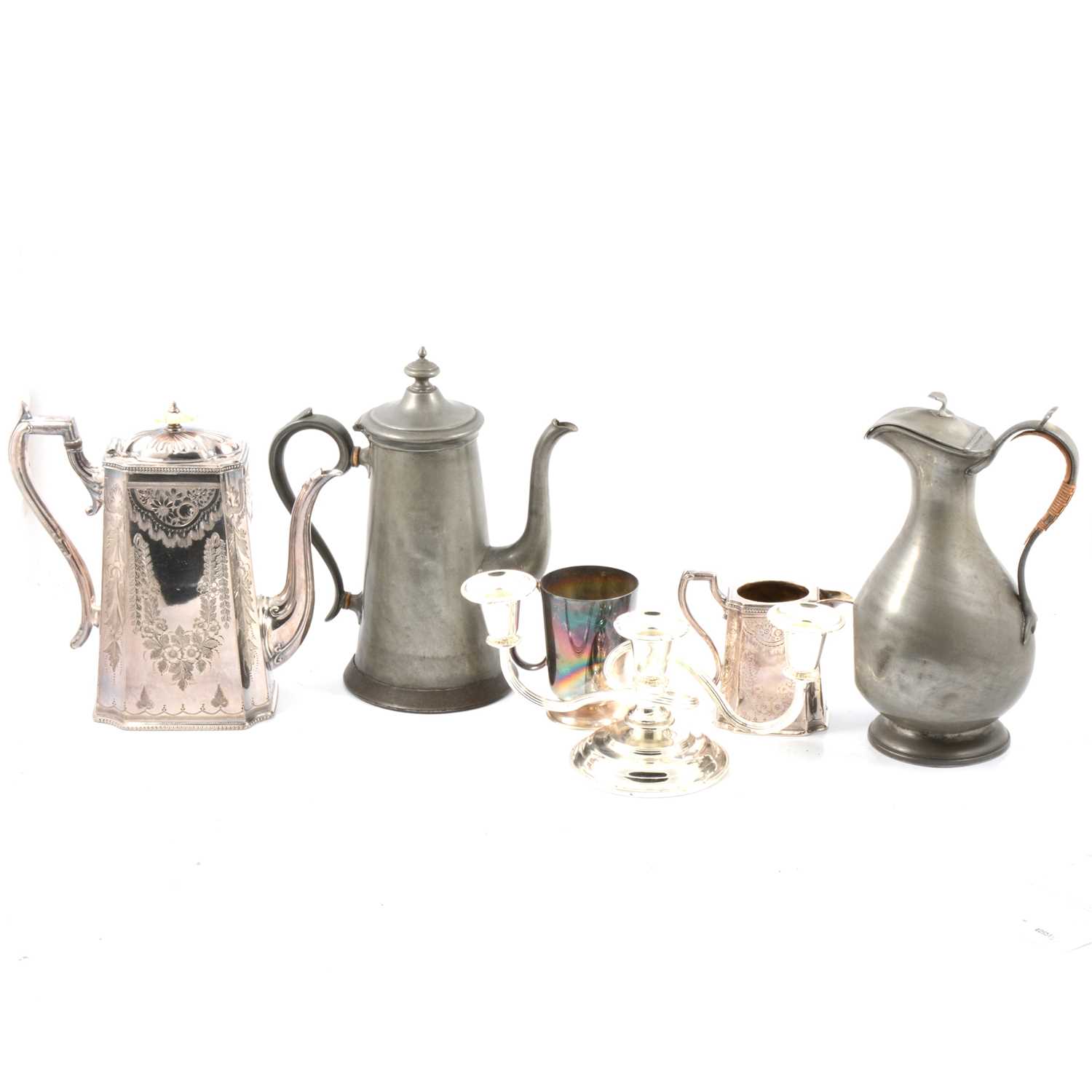 Lot 59 - Quantity of silver-plate and pewter wares