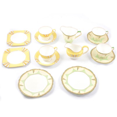 Lot 51 - Two Aynsley China Art Deco teasets.