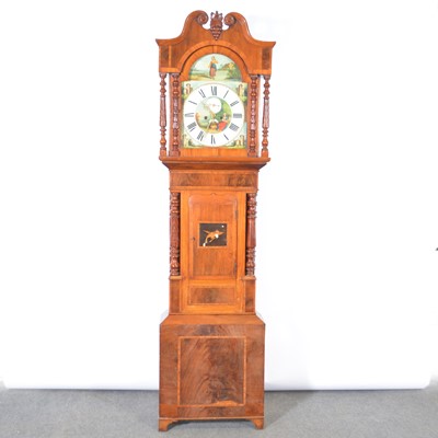 Lot 566 - Welsh inlaid mahogany longcase clock