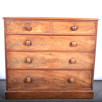 Lot 602 - Victorian mahogany chest of drawers