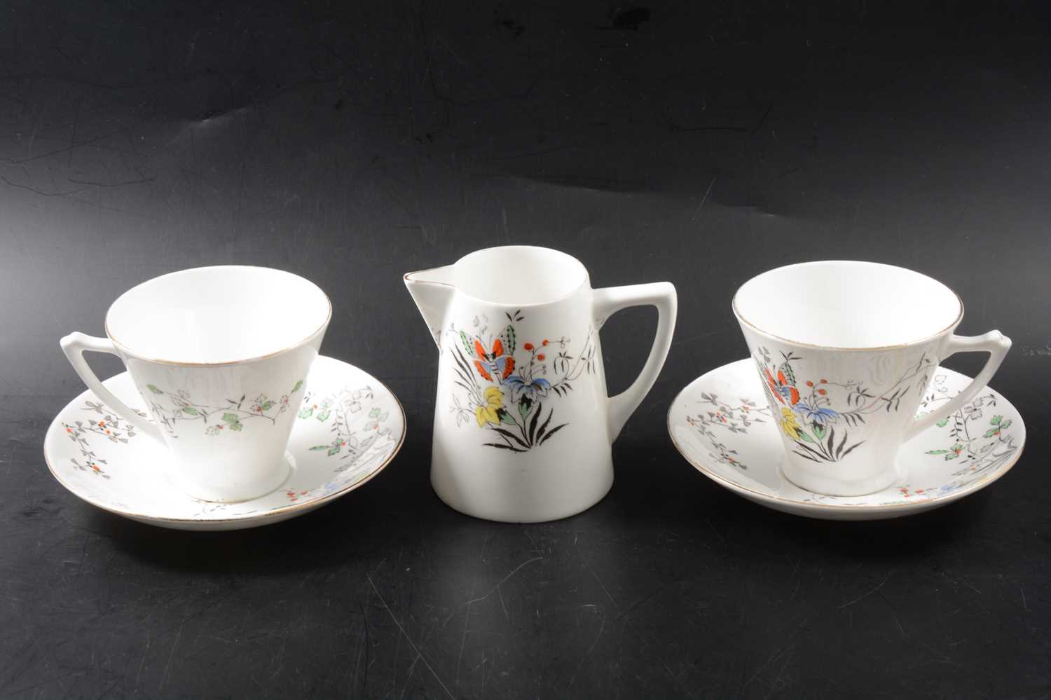 Lot 8 - Two bone china tea sets, Wedgwood and Heathcote China