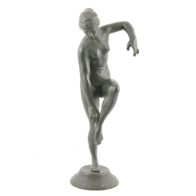 Lot 111 - Patinated metal statue, Venus