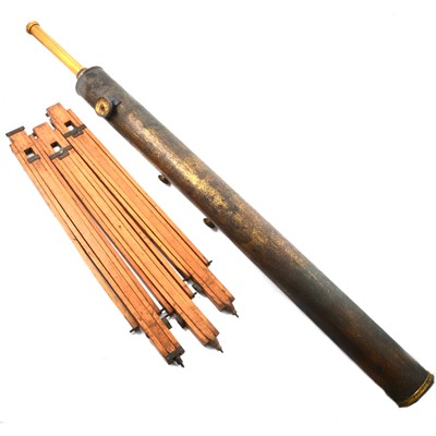 Lot 133 - Brass telescope and tripod