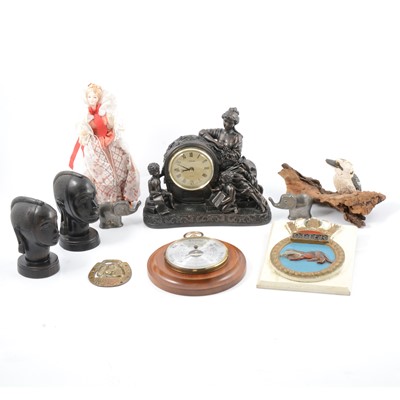 Lot 128 - Wedgwood 'Spirit' candle holder, leather wallets, and other decorative items.