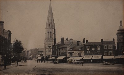Lot 135 - Six framed photographs of old Market Harborough.