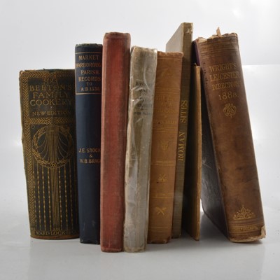 Lot 160 - A small collection of books, including Wright's Leicester Directory 1888 etc