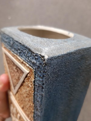 Lot 33 - Troika pottery brick vase