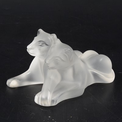 Lot 9 - Lalique Crystal, Lambwee, a frosted glass ornament