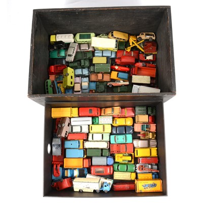 Lot 161 - Two trays of loose playworn and re-painted models