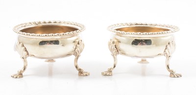 Lot 256 - Pair of George II silver salts